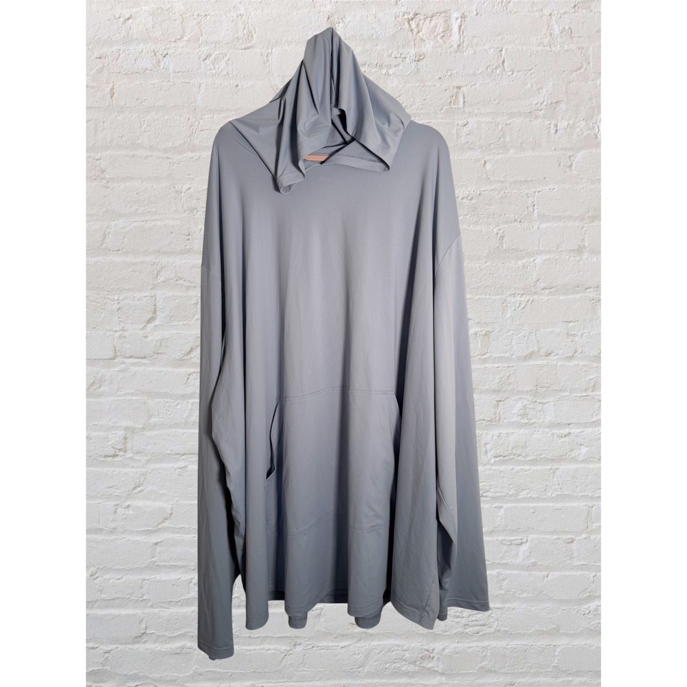 One Bone Mens OB245 Performance Hoodie Light Blue Gray Sz 7 Big and Tall Active